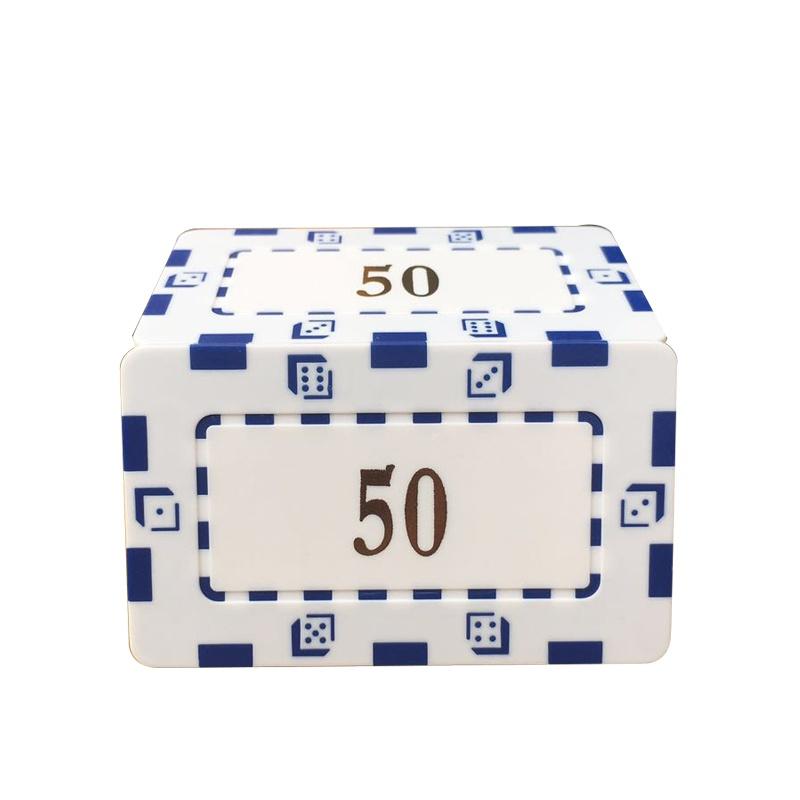10 teile/los Ton Las Vegas Poker Chips 14g Set Casino Karte Poker Chips Unterhaltung Dollar Münzen Kartenspiel LasVegas 50 value 10pcs
