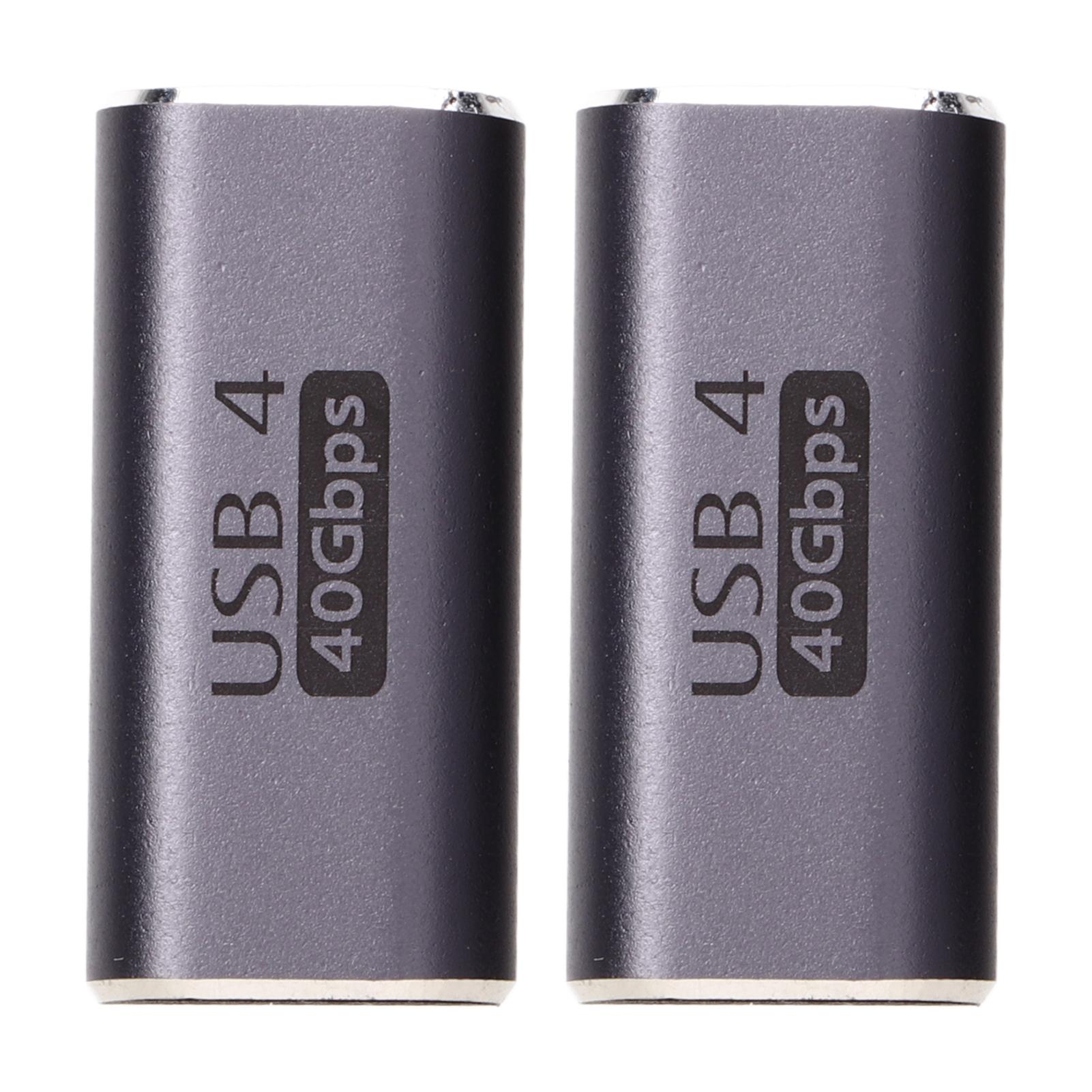 2 Stück USB C 90 Grad Adapter rechtwinkliger USB C Stecker auf USB C Buchse Adapteranschluss für Mobiltelefon