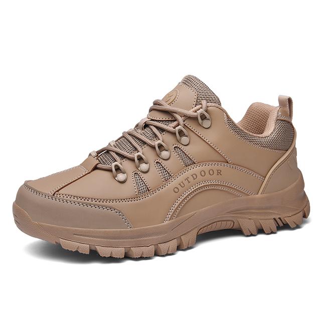 Outdoor-Wanderschuhe Hochwertige Trekkingschuhe aus Leder Rutschfeste wasserdichte Herren Wanderschuhe Klettern Camping Herren-Sneaker 43