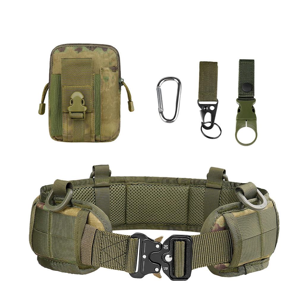 Jsjm Taktischer Gürtel Verstellbarer Gürtel Outdoor Arbeit Herren Gürtel Kampf Cs Jagd Paintball Gepolsterte Hüftgurte Tasche