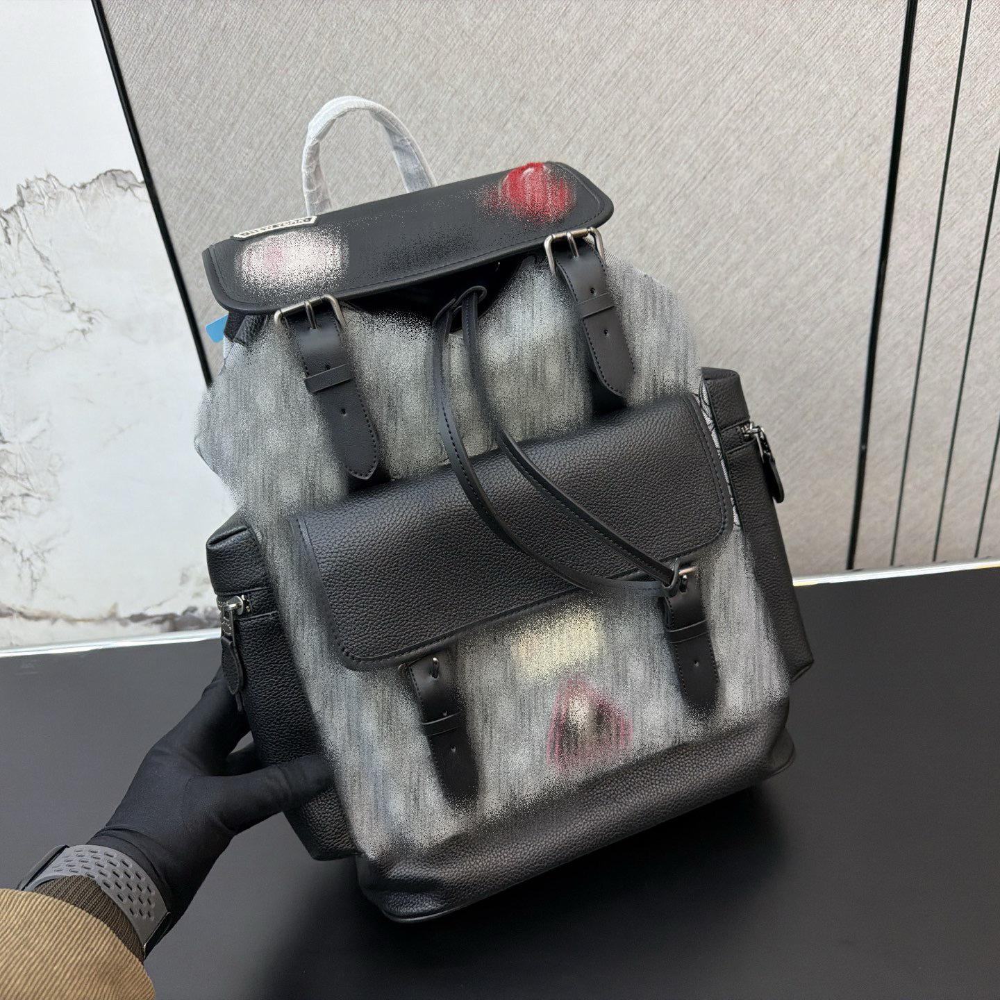 Neuer Frühling/Sommer Doppel-Schulter Rucksack unisex, große Kapazität, große Tasche, Reise vertikaler Reißverschluss Schultasche 45*30cm gray