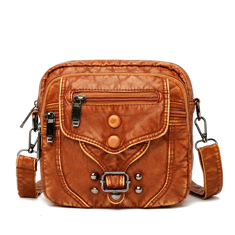 Weiche Leder Kleine Tasche, Damen Lässige Schulter Crossbody Tasche, Handy Tasche, Mini Kleine Tasche braun