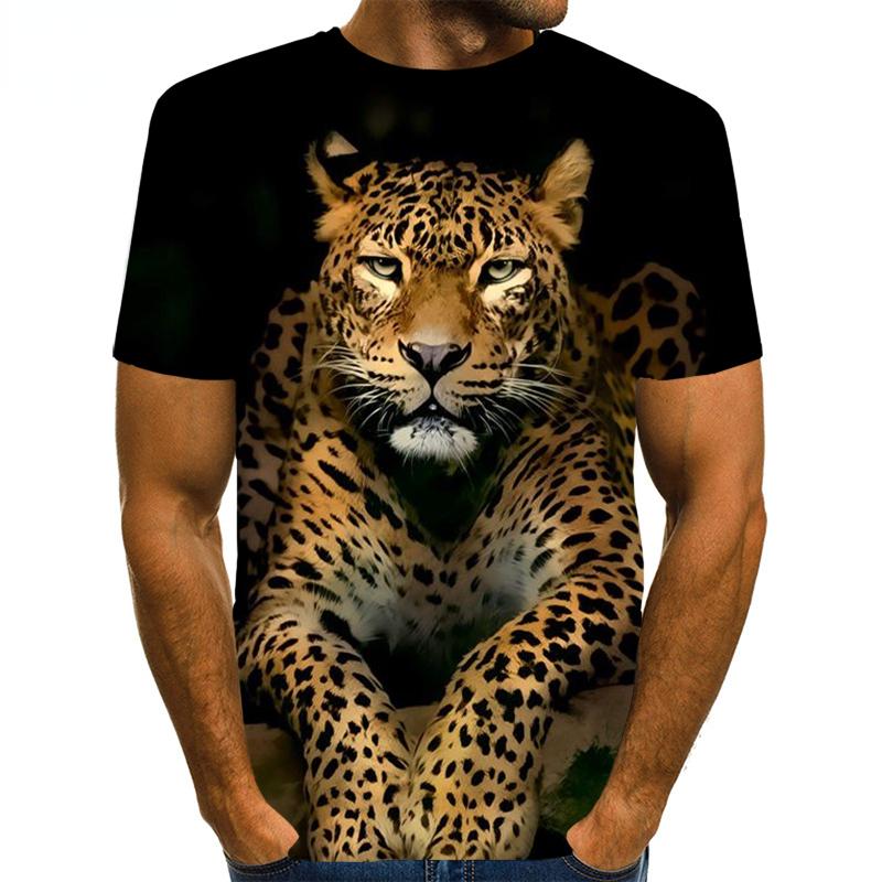 Herren Tier T-Shirt 3D Gedruckt Leopardenmuster Herren Sommer Tier Grafik Beast Grafik Damen/Herren Neuheit Hip Hop Streetwear To 3XL