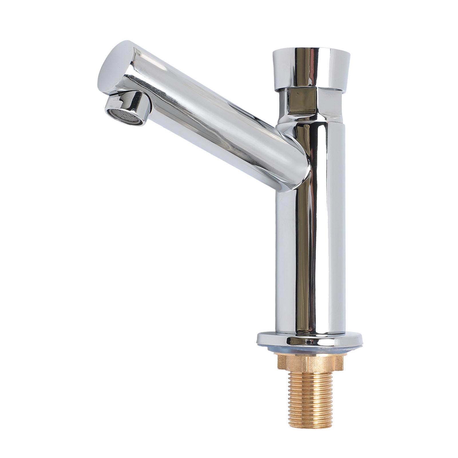 Badezimmer Waschbecken Armatur Einhebel Abgewinkelte Verzögerte Armatur Wasserhahn für Zuhause Hotel