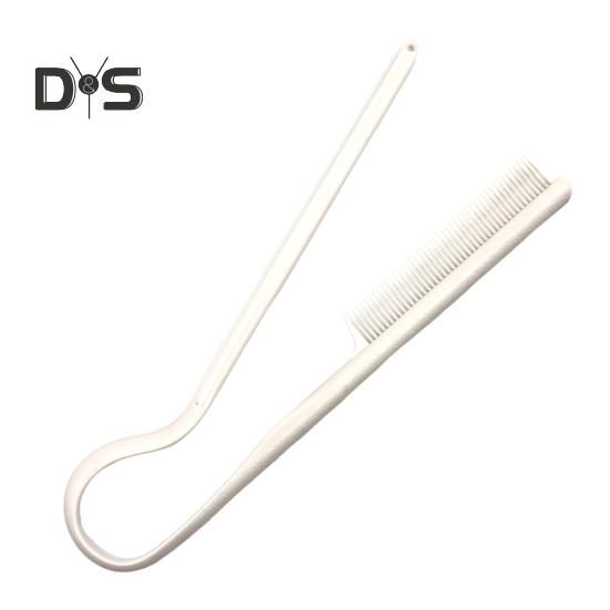 V-förmiger Haarglätterkamm, zusammenklappbar, für den Heimsalon, Frauen, Haarglätter, Entwirrungskamm, Bürste, tragbares Haar, Friseur-Styling-Werkzeug weiß