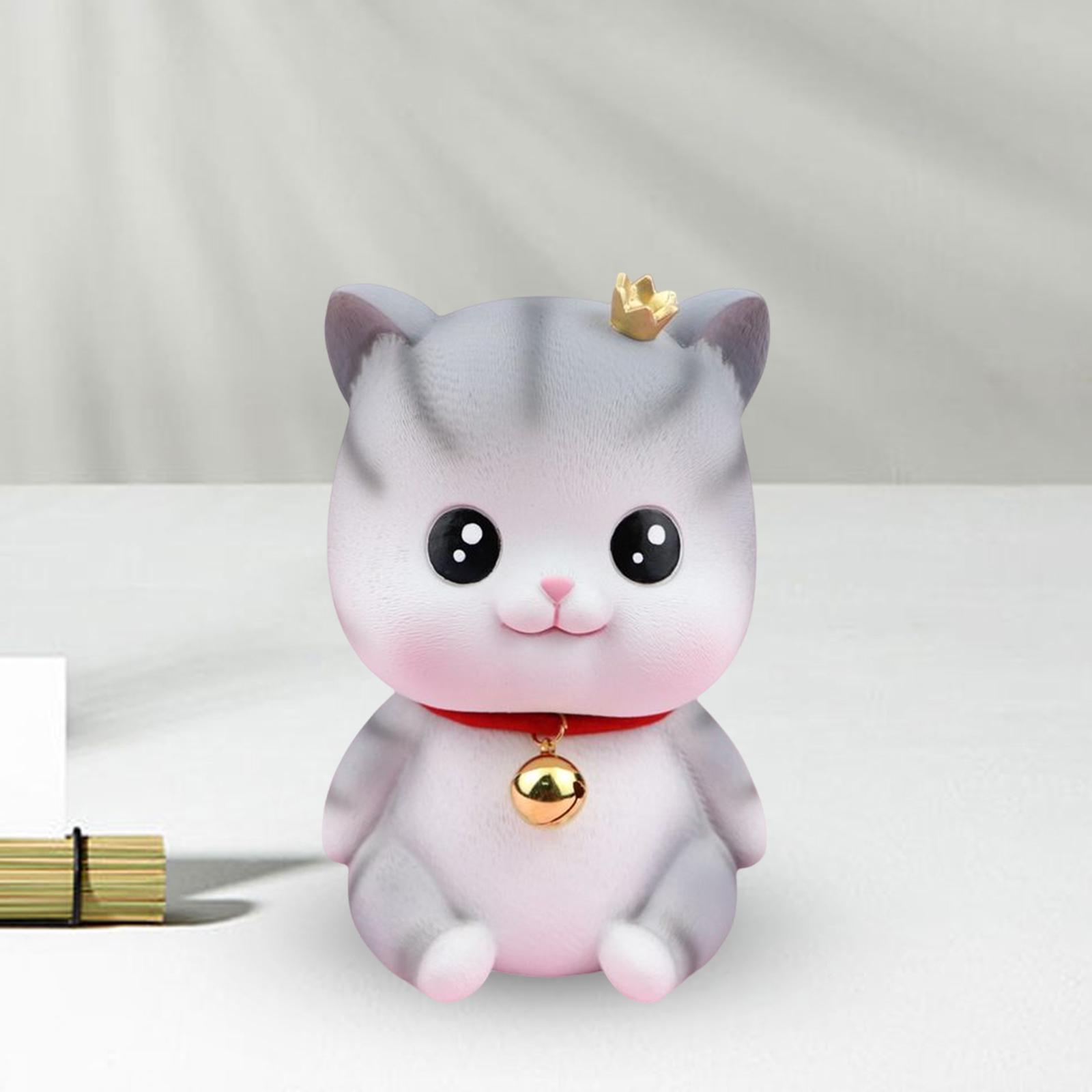 Katze Sparschwein Statue Geld Box Sammlung Container Figurine für Desktop Wohnzimmer Schlafzimmer Dekoration Geburtstag Geschenk