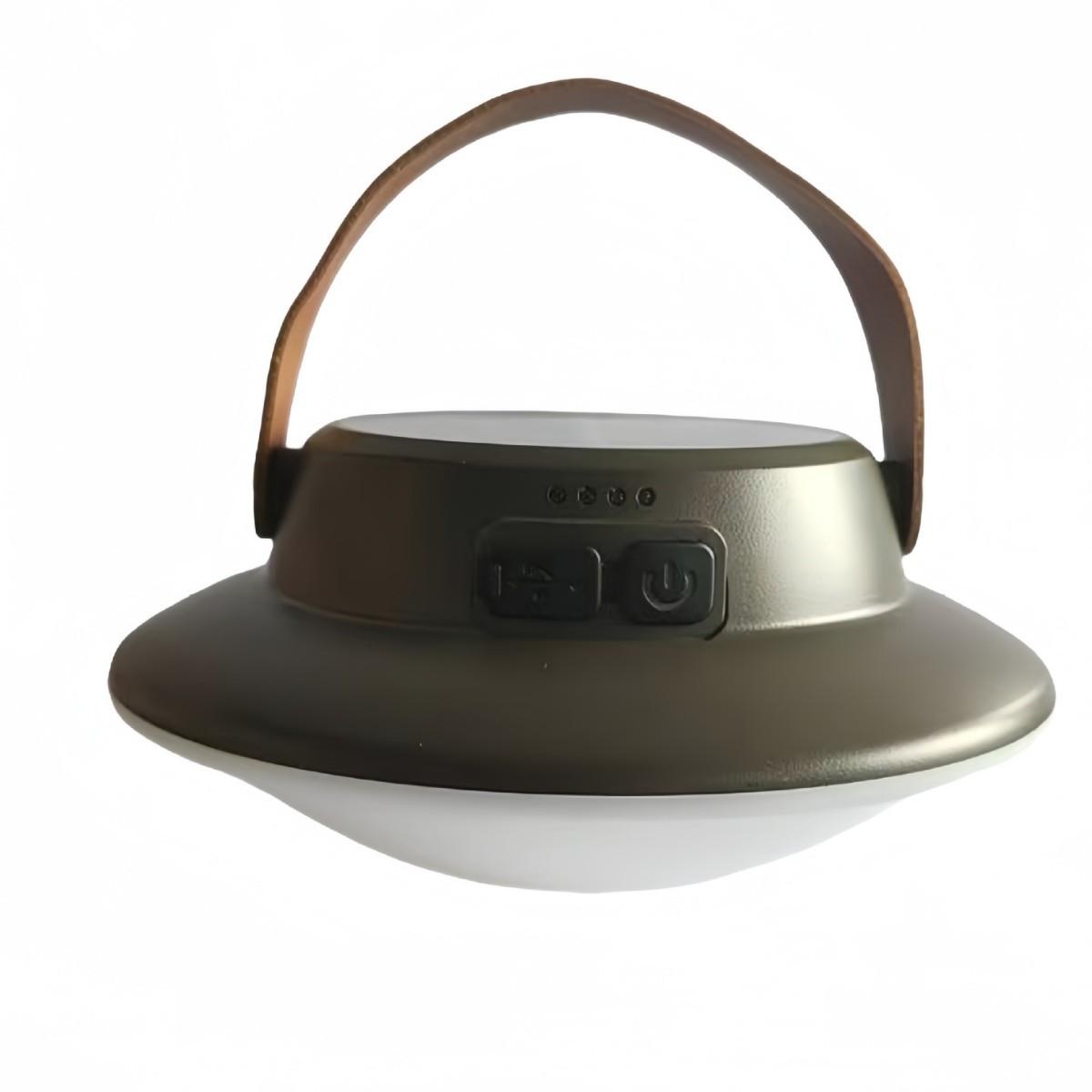 LED Campinglichter Warme Atmosphäre Zeltlaterne mit Haken Eingebaute Batterie Wiederaufladbare Lampe Outdoor Tragbare Lampe Brown