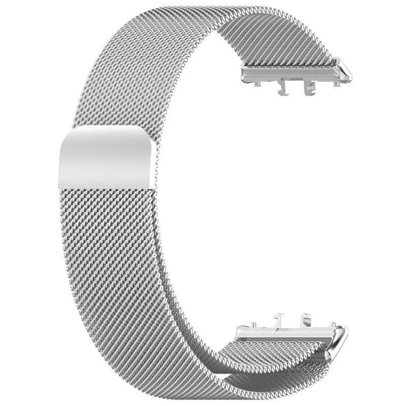 Edelstahlarmband für Samsung Galaxy Fit 3 Armband Milanese Loop Magnetisches Armband Armband Galaxy Fit3 Zubehör For Galaxy Fit 3 silber