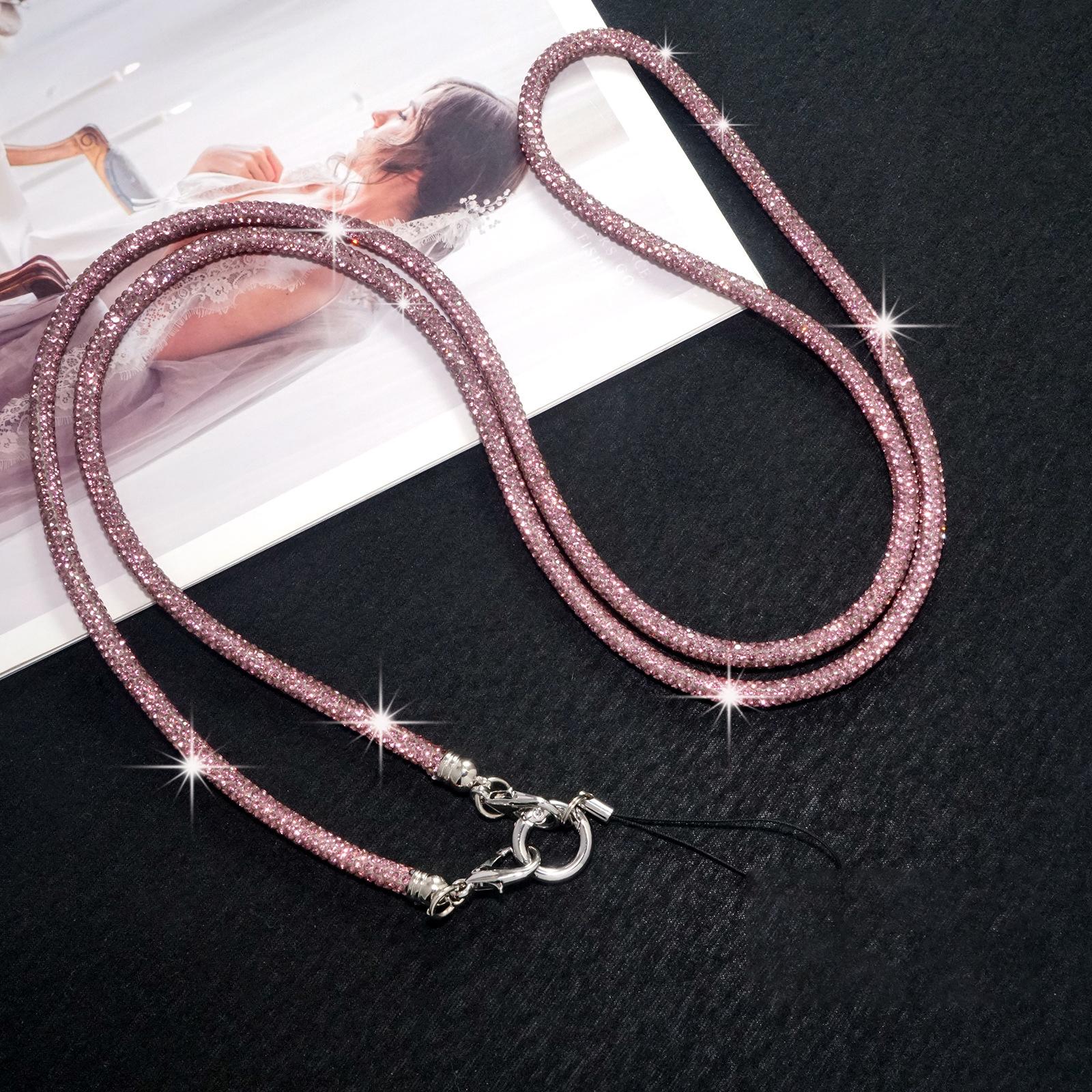 Neues Luxus Kristall Strass Handy Lanyard Helle Bling Bling Handyhülle Kettenriemen Handy Anti-Verlust Seil Handy Zubehör 70cm