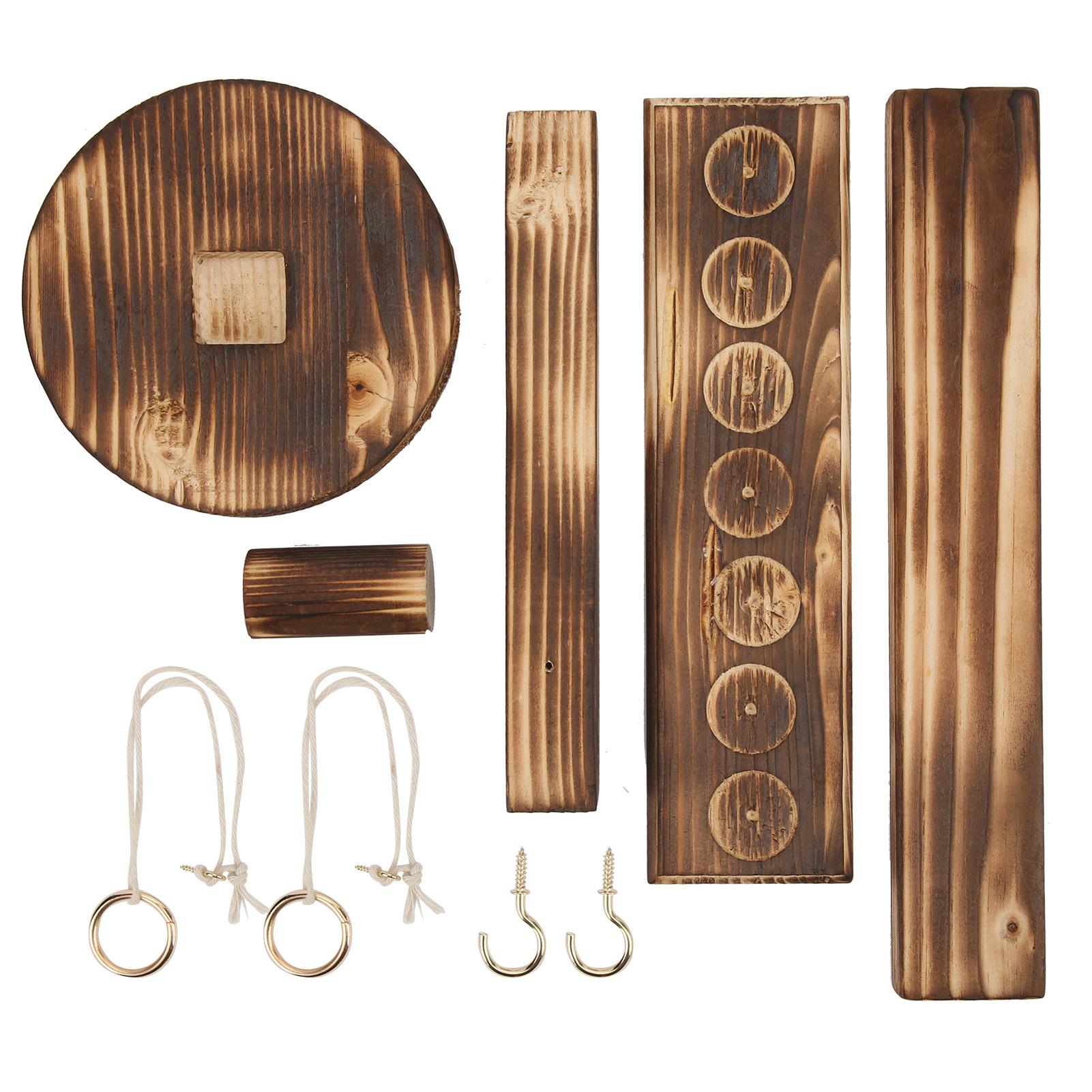 Handliche Brettspiele mit Leiter Holzhaken Brett Interaktives Spielzeug für Kinder Erwachsene