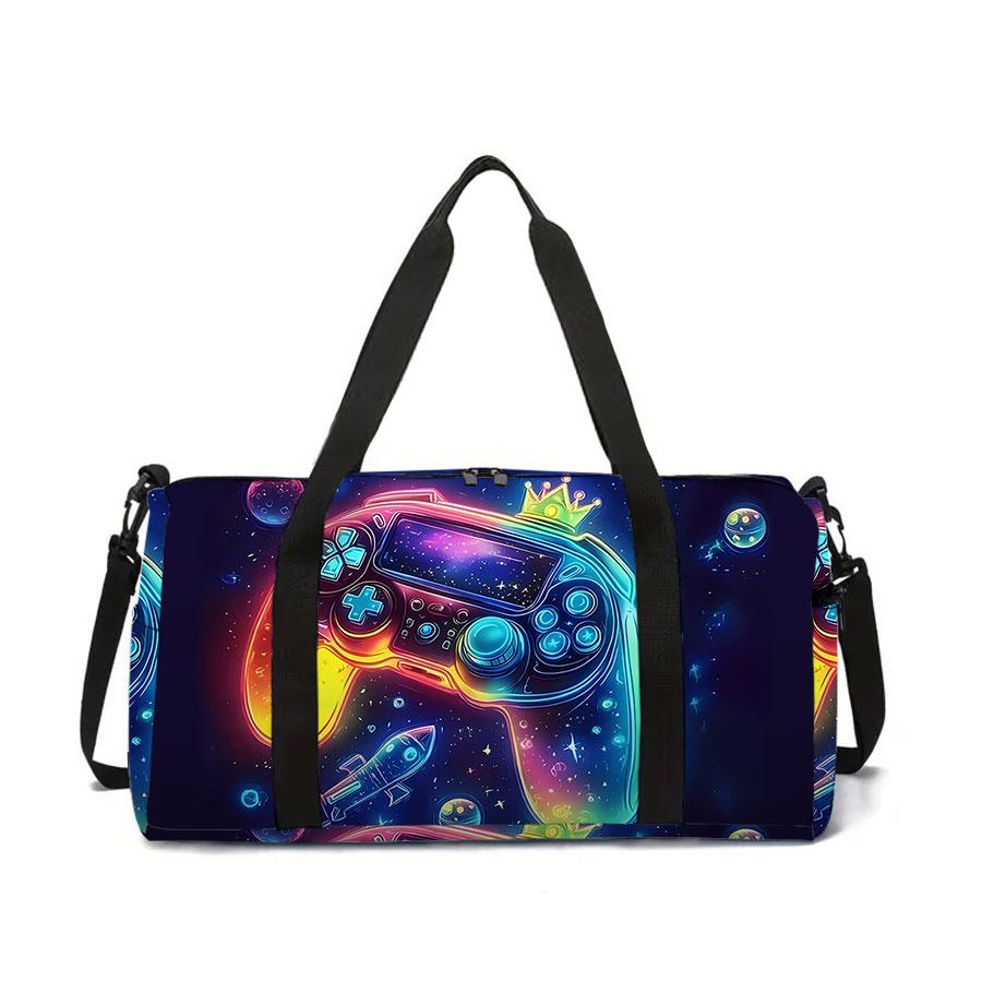 Spielkonsole Astronaut 2D Cartoon Schulreisegepäck Große Kapazität Reißverschluss Gepäcktasche Bestes Geschenk für Jungen Mädchen Modischer Stil