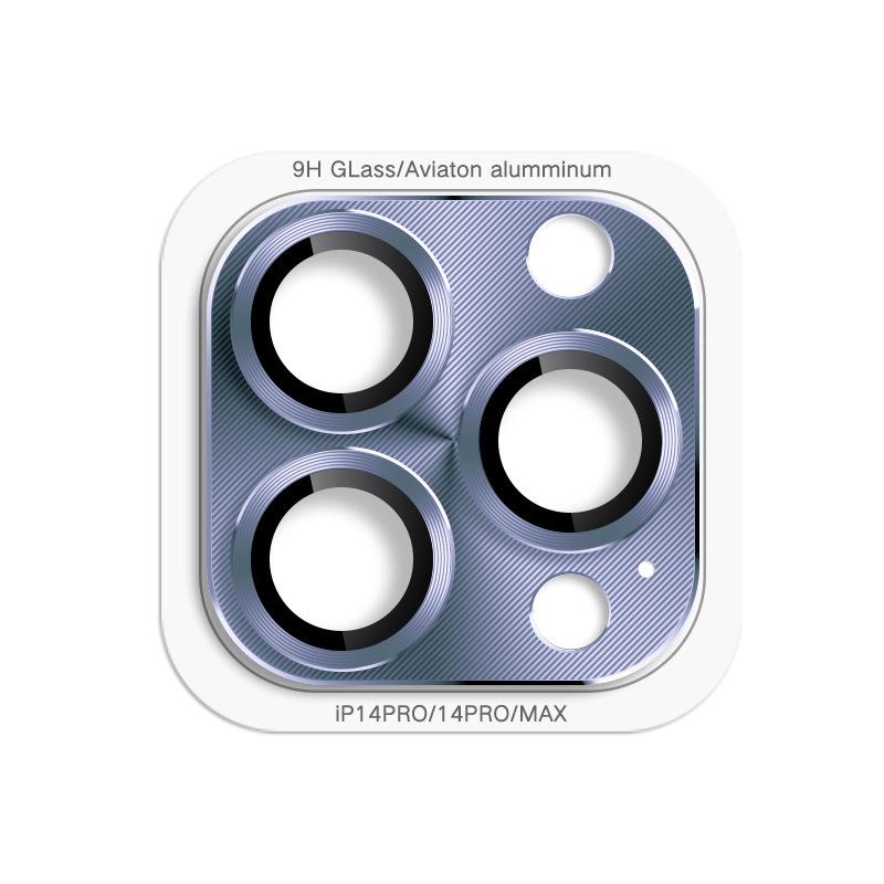 Kameraobjektiv Metallschutzglas für iPhone 11 12 14 13 Pro Max 13 Mini Rückseite Objektivdeckel für iPhone 14 Plus Vollständige Abdeckung Schutzhüllen For iPhone 13 Pro blau