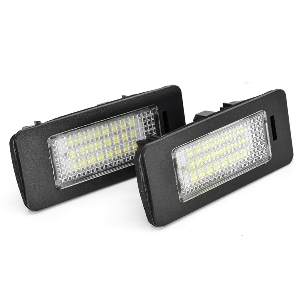 2Pcs LED Kennzeichen Licht Stecker und Spielen Für BMW 1 3 5 Serie E90 E92 E60 E39 weiß