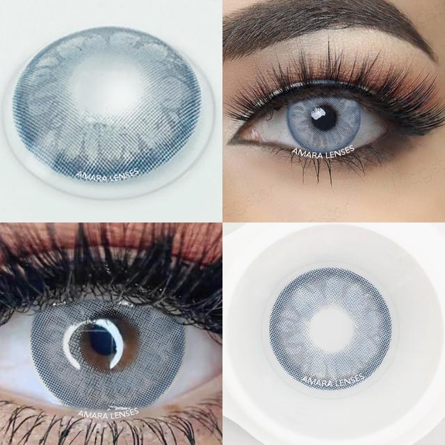 EYESHARE 2 Stück/Paar farbige Kontaktlinsen für Augen, farbige Augenlinsen, GEM-Kontaktlinse, schöne Pupillenkosmetik, jährlich