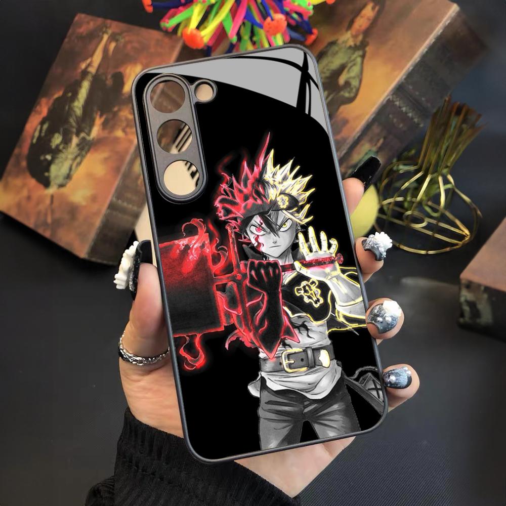 Anime Black Clover Handyhülle Für Samsung Galaxy S25 S24 S23 S22 S20 S21 Note20 Ultra Plus Fe Farbige Silberne Hülle Samsung S23 Plus