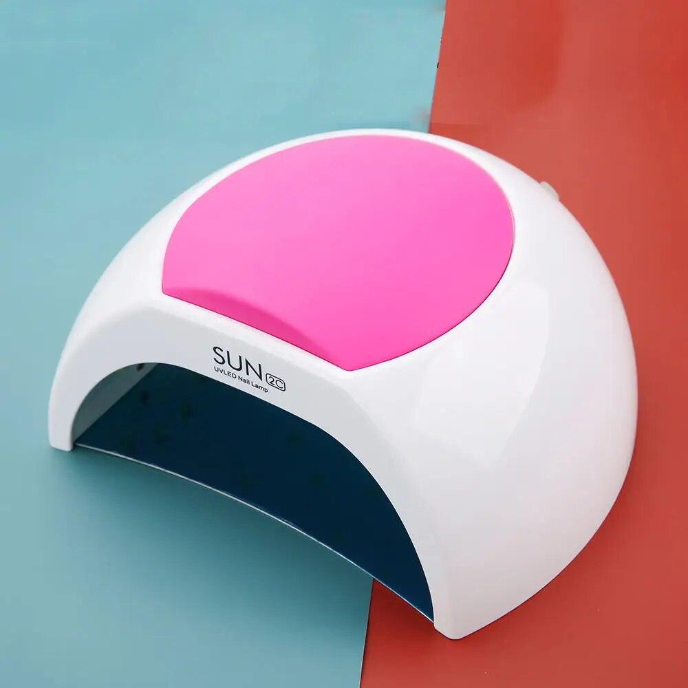 Sun2C UV-Nagellampe, 48 W, Gel-Nagellack-Trockner, Pediküre-Licht, Maniküre-Lampe, Nail Art, Gel-Trockner, Maschine, Nagel-LED-Lampe, nicht schwarz EU