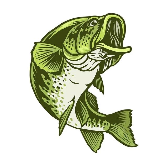 Für Angeln Fisch Aufkleber auf dem Auto Vinyl Aufkleber wasserdichte Dekoration Auto Aufkleber J-15cm-Longest Side