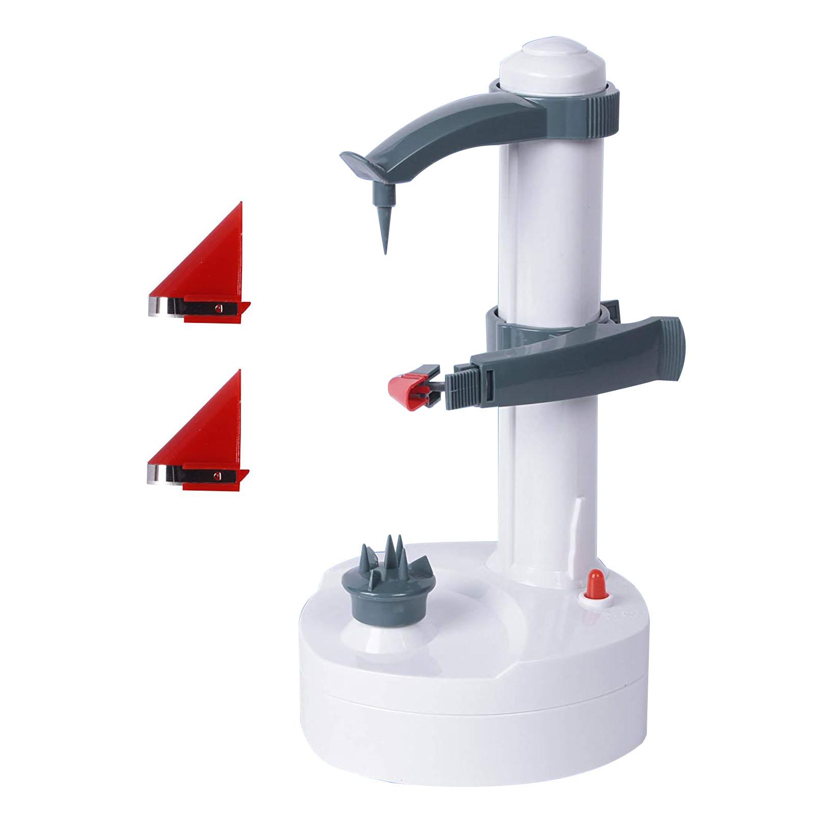 Elektrischer Multifunktions-Obst- und Gemüseschäler, Kartoffelschäler, Werkzeuge, Küchenzubehör, automatisch EU Plug weiß