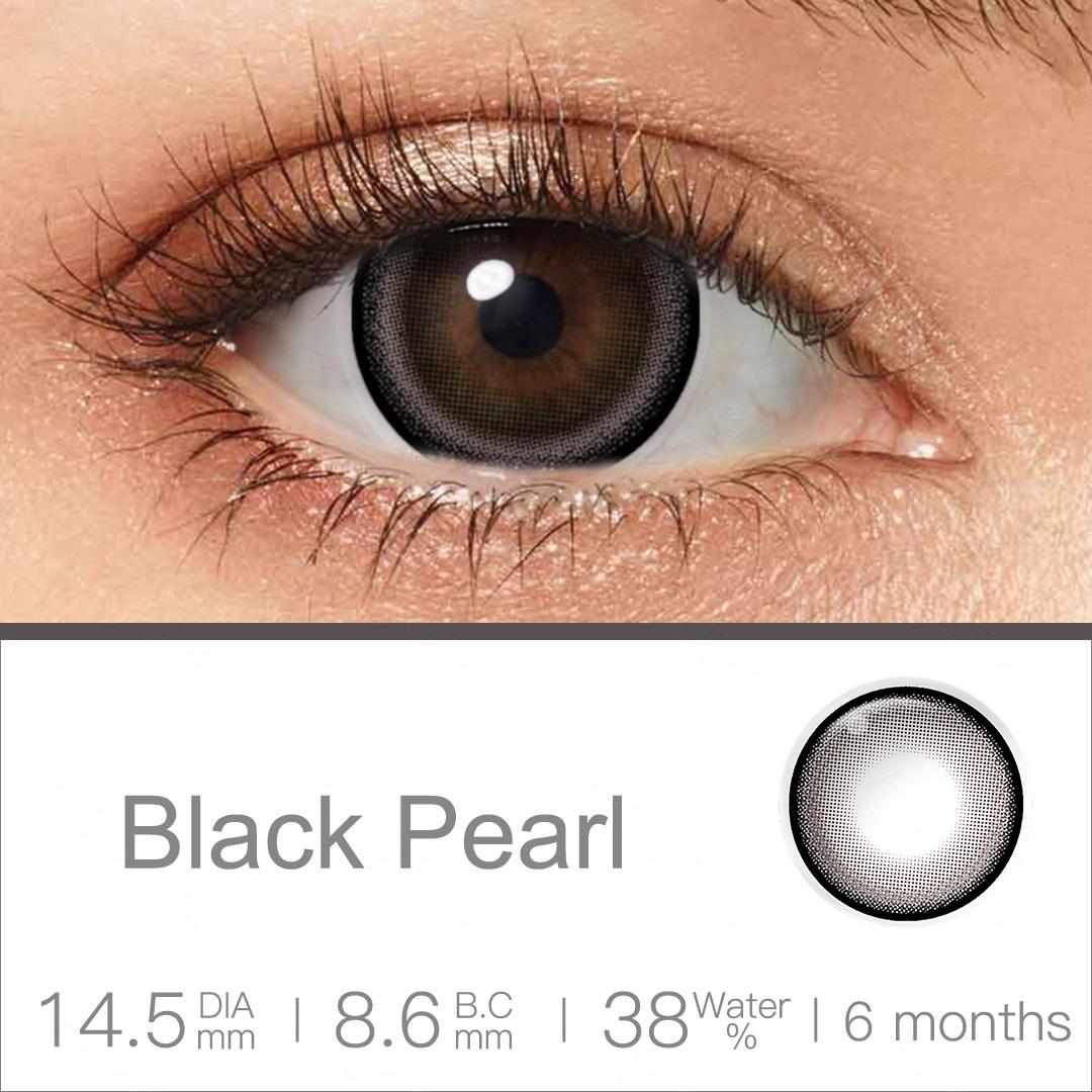 Magister Farbkontaktlinsen mit großem Durchmesser, 16 mm, große Augen, schwarze Kontaktlinsen für Augen, braune Linsen, 1 Paar kosmetische Kontaktlinsen, Augenlinse 14.5mm schwarz
