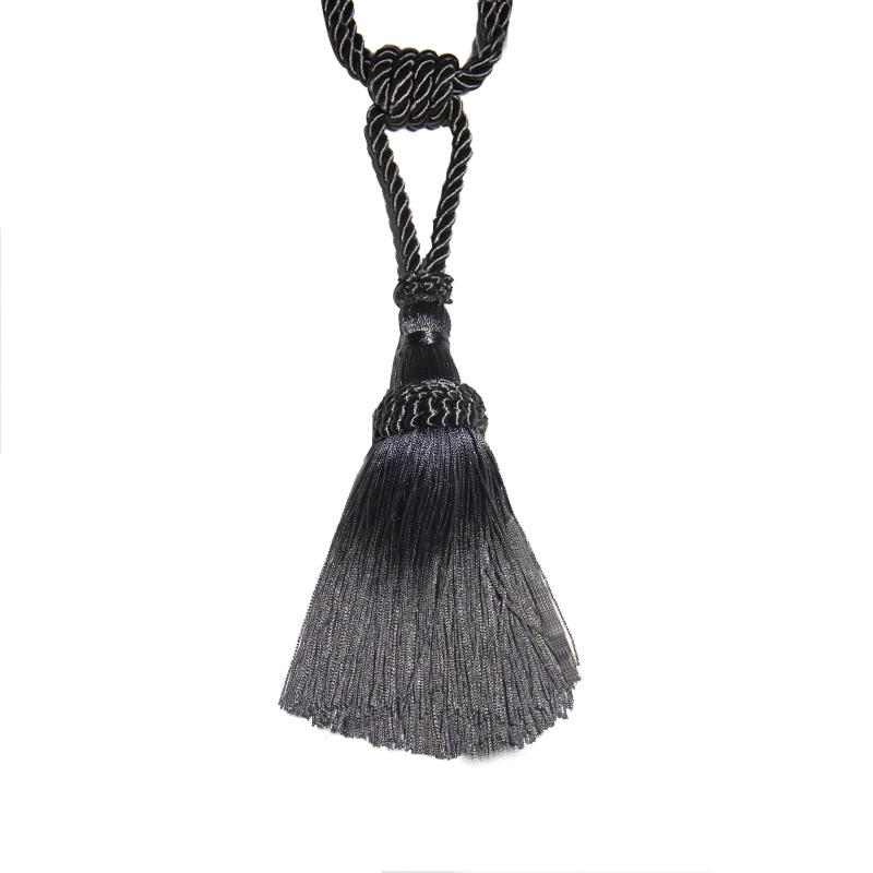 1PC Vorhang Raffhalter Quaste Vorhang Clips Seil Vorhang Raffhalter Holdbacks Dekorative Vorhang Halter Zubehör Für Drapieren kohle