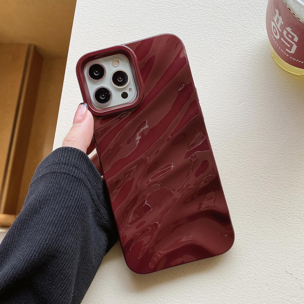 Handyhülle mit Wellenmuster in Bonbonfarbe für iPhone 13 Hülle iPhone 14 15 Pro 11 12 Pro Max X XR XS 7 8 Plus SE Weiche stoßfeste Hülle For iPhone 13 black