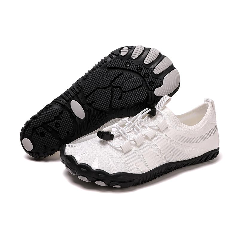 Schnelltrocknende Wasserschuhe Atmungsaktive Aquatik-Sneaker Strand-Badeschuhe Outdoor-Freizeit-Wanderschuhe Fünf-Finger-Sneaker Anti-Rutsch 46 black