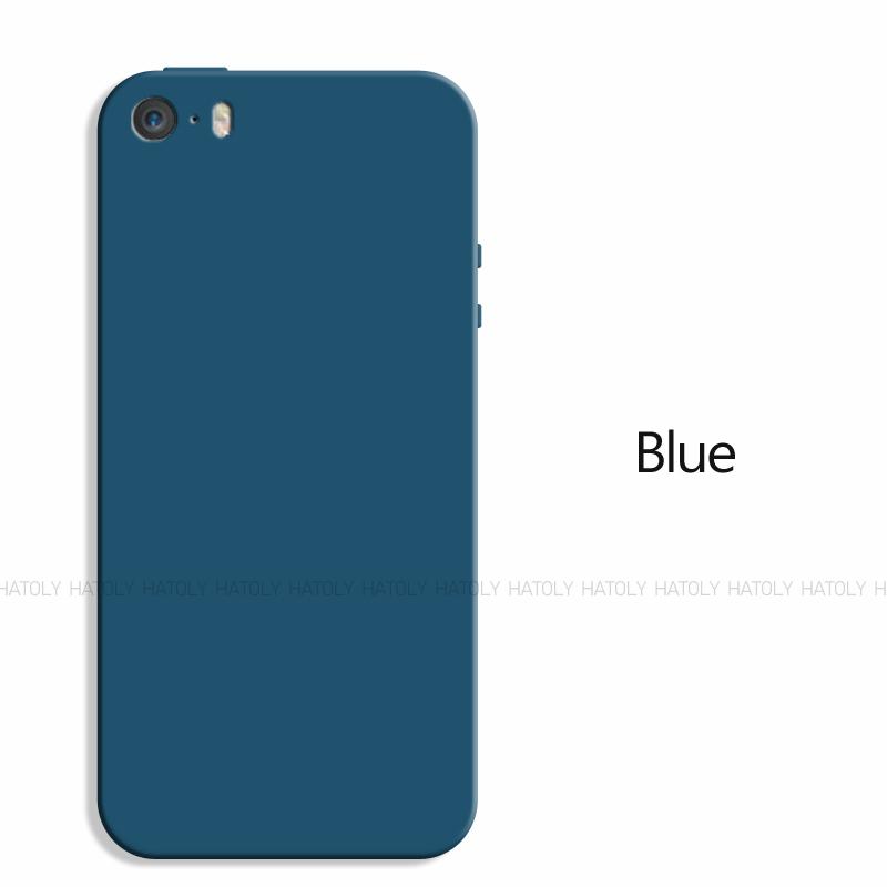 Für iPhone 5s Hülle Für iPhone 5s 5 SE 2016 Abdeckung Stoßfeste Flüssigsilikon-Schutzhülle für die Telefonrückseite Für iPhone 5s For iPhone 5s blau