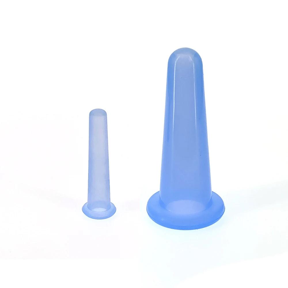 Silikon Vakuum Schröpfen Massage Gläser Anti Cellulite Massage Gesichts Saugnäpfe Gesicht Hals Lift Haut Schaben Guasha Anti Falten