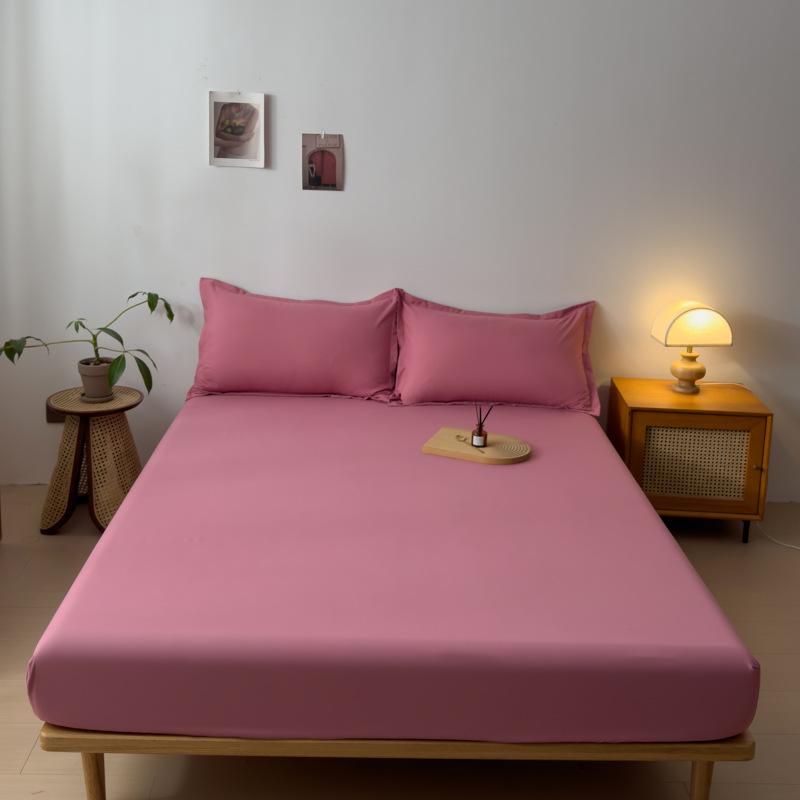 Weiches Baumwoll-Spannbettlaken mit Gummizug Einfarbig Matratzenbezug für Einzel-, Doppel-, King-, Queen-Bett 140/150/160/180/200 90x200cmx10cm