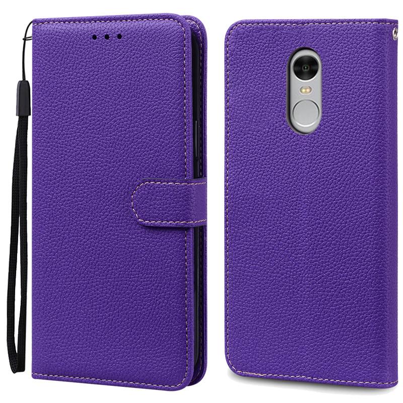 Für Xiaomi Redmi Note 4 Hülle Note 4X Leder Klapphülle Für Xiaomi Redmi Note 4 Global Brieftasche für Xiaomi Redmi Note 4X Handyhülle For Redmi Note 4 dunkelviolette