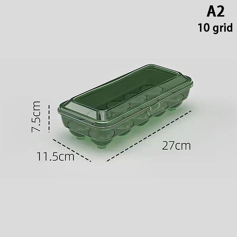 10/15 Grids Eier Lagerung Box Kunststoff Transparent Tragbare Ei Frischhalten Fall Kühlschrank Lagerung Container Küche Werkzeug 27*11.5*7.5cm grün