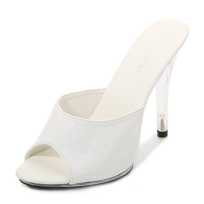 Damen Sexy Heels Sandalen 11cm High Fashion Heels Mädchen Schuh Slipper 2022 Sommersandalen 40 weiß