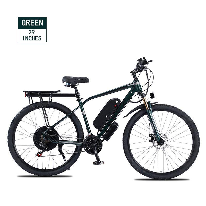 Neues E-Bike AKEZ Aluminiumlegierung Elektrofahrrad 21 Gänge Elektrofahrrad für Erwachsene 29 Zoll Mountainbike 48V13AH Lithium-Batterie 1000W Motor. warrior 1000W(250 label)-48V 13AH grün