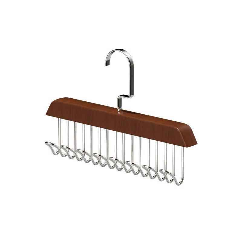 1 PC Multifunktionale Massivholz Kleiderbügel Haken Frauen Lagerung Bh Aufhänger Hause Gürtel Kleiderbügel Langlebig 8 Haken Rack Schrank Kleidung veranstalter NEUE dunkelbraune
