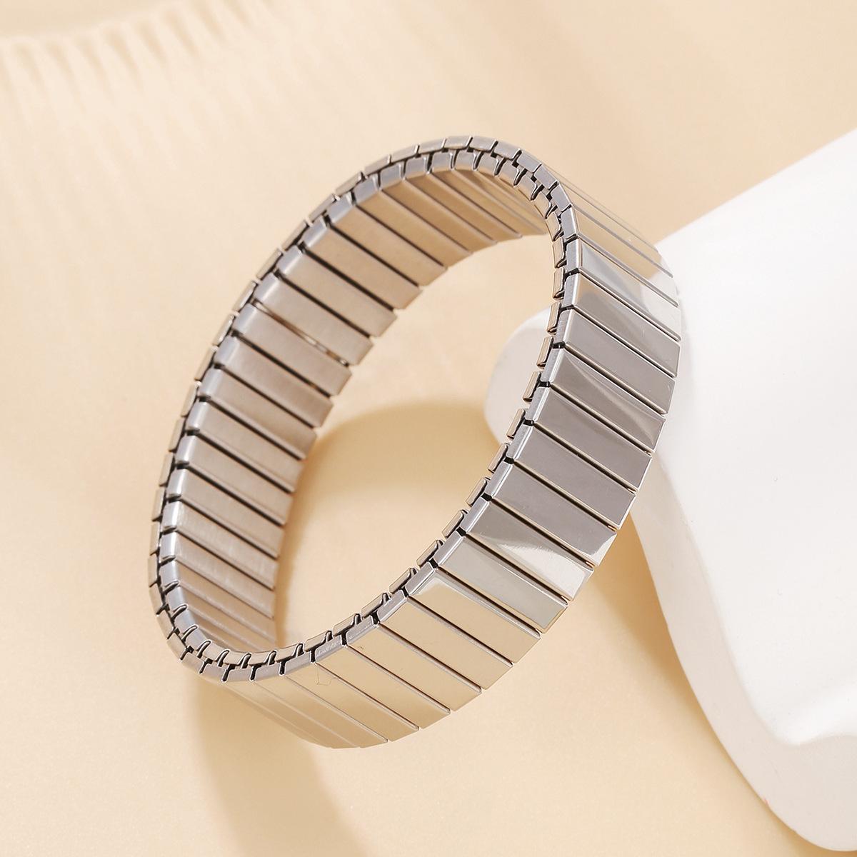 Edelstahl-elastisches Armband Volllicht 16 mm breites Armband Herren-Persönlichkeits-breites Armband