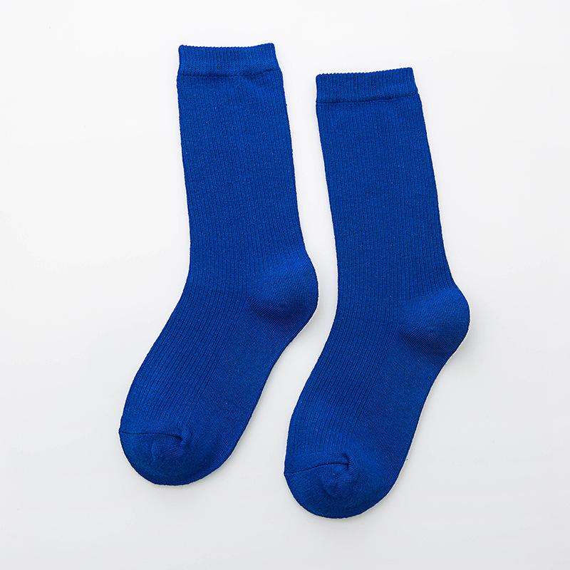 Mode Candy Farbe Stapel Socken Baumwolle Gemütliche Mädchen Studenten Socken Frauen Damen Casual Weiche Socken GZW blau