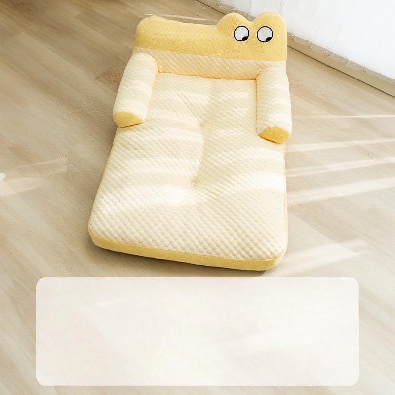 Große Augen, süßer Frühlings- und Sommerhund, Eis-Doudou, cooler Hundezwinger, vier Jahreszeiten, universelles Katzenstreu-Rückenkissen, Haustiersofa XL 100*75*40 white