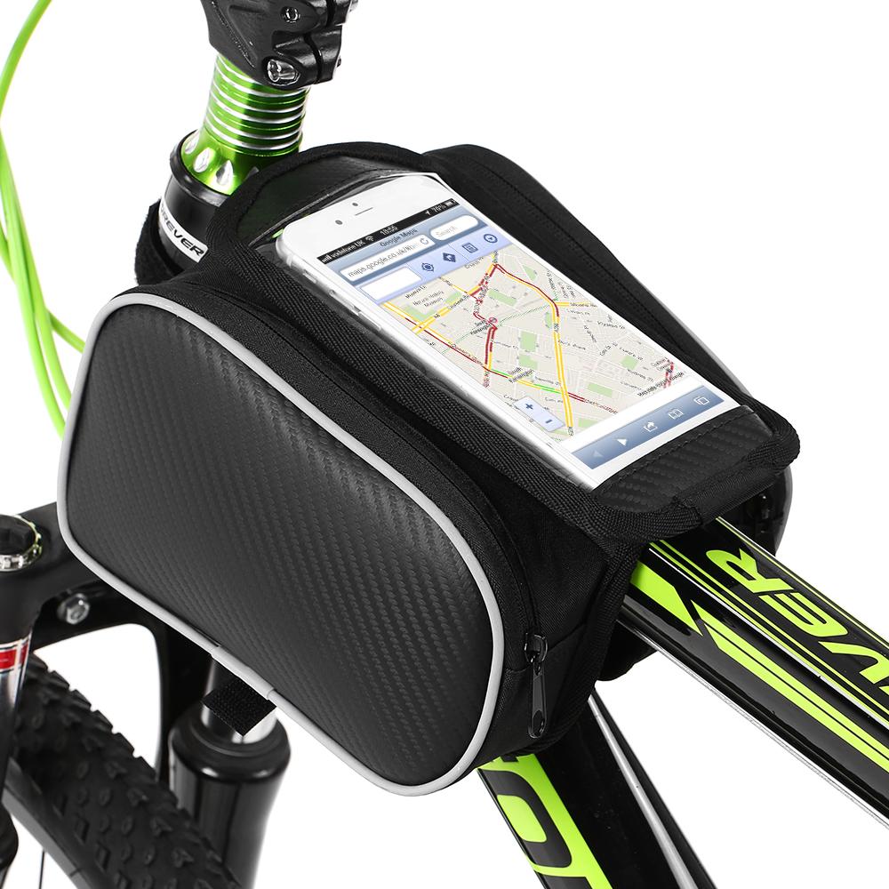 Lixada Fahrrad-Frontrahmen-Touchscreen-Handytasche, Mountainbike, Radfahren, Oberrohr, Doppeltasche