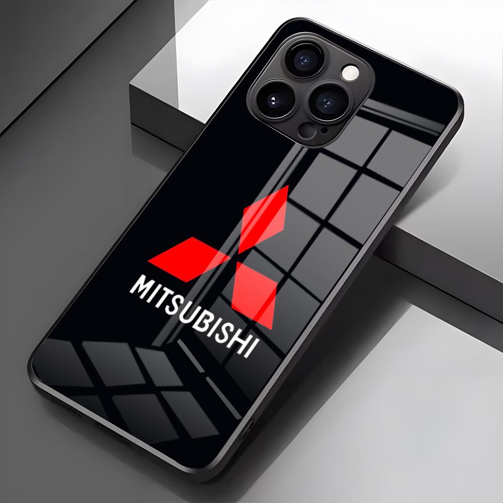 JDM B-B-MitsubishiES Handyhülle Für IPhone 17 Pro Max 16 15 14 Pro Max 13 11 X Xs Xr 8 7Plus Glasabdeckung iPhone 13