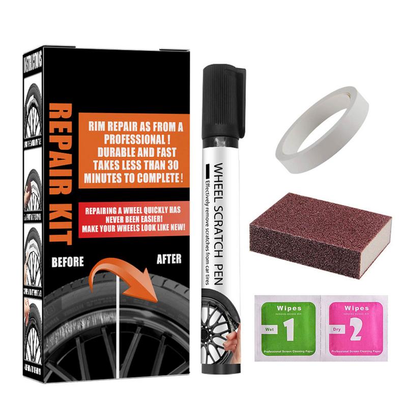 Felgen Reparaturset Schwarz Automobil Alufelgen Kratzerentferner Stift Auto Rad Kratzerentferner Schnelltrocknende Abdeckung CN