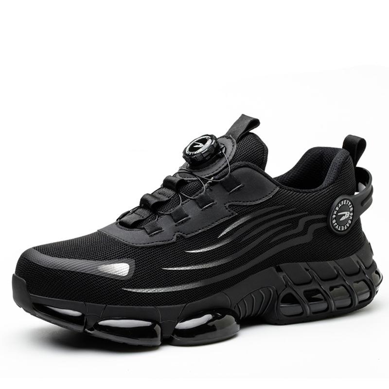 Sicherheitsschuhe mit Drehknopf für Herren und Damen, Anti-Smash- und Pannenschutz, Arbeitsschuhe für Herren, Schutzstiefel, Sicherheits-Arbeitsschuhe 37