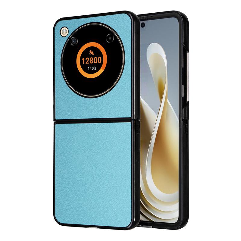 Handyhülle für ZTE nubia Flip PC+Leder Stoßfeste Anti-Fall-Schutzhülle for ZTE nubia Flip hellblaue