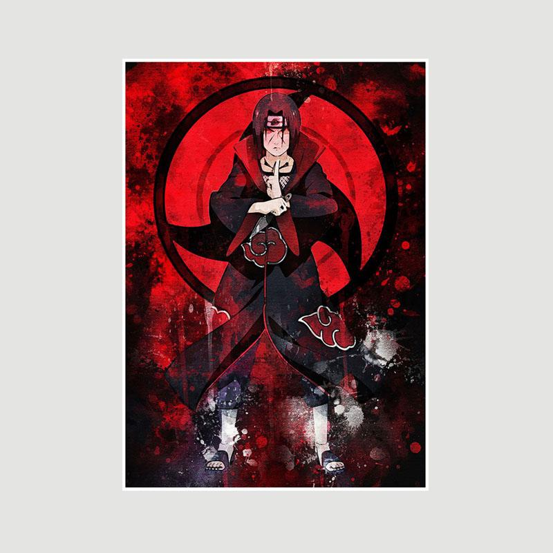 Moderne Wohnkultur Anime Figur Poster Weiß Papier Boruto Uchiha Itachi Poster Wand Kunst Gemälde Bilder Schlafzimmer Cafe Bar Hotel Dekoration Wandbild 42x30cm