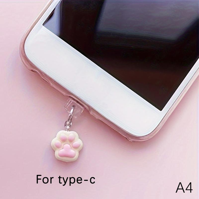 Telefon Staub Stecker Nette Katze Klaue Telefon Zubehör Anhänger Dekoration Für Iphone Typ-C Lade Interface A4