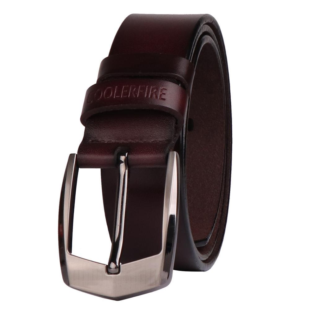 Männer Hohe Qualität Echtes Leder Gürtel Luxus Designer Gürtel Männer Rindsleder Männlich Jeans für mann Cowboy 135cm braun