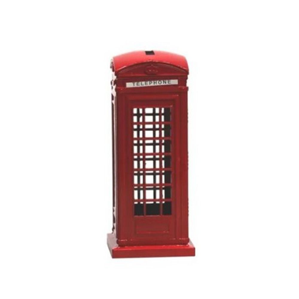 Londoner Telefonzelle, rote Spardose aus Druckguss, Sparschwein, britisches Souvenir, tolles Geschenk für Kinder, Heim-Weihnachtsdekoration brown