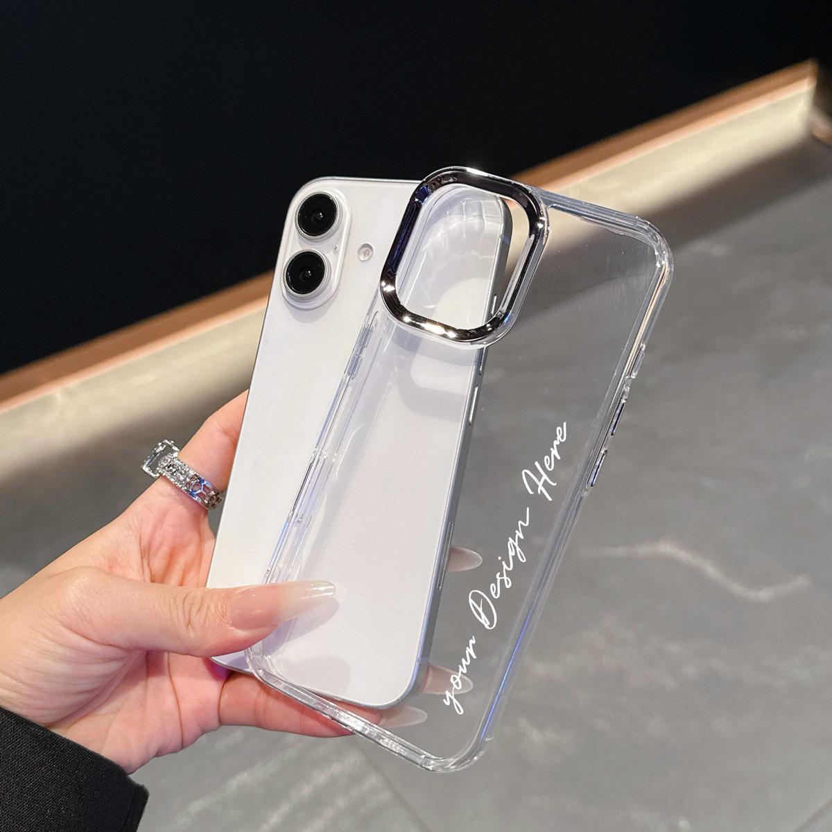 Handyhülle mit personalisiertem Namen für iPhone 16 ProMax Pro Plus 16e 15 14 13 12 11 XS Max XR X/XS 7Plus/8Plus 7/8 6Plus/6SPlus 6/6s Weich Dick iPhone 16 weiß
