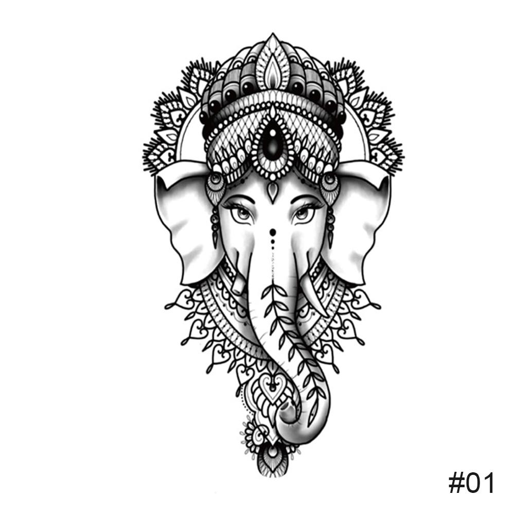 Temporäre kleine frische schwarze Tattoo-Aufkleber, wasserdicht, langlebig, Tattoo-Aufkleber, Arm, Bein, Brust, Körperkunst-Tattoo 01