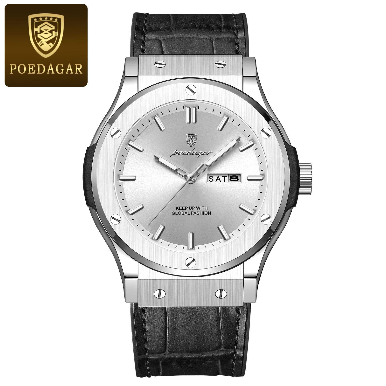 Herrenuhr Business Silikonarmband Armbanduhren Quarz Casual Herrenuhren Datum Woche Leuchtend Wasserdicht Original Uhr