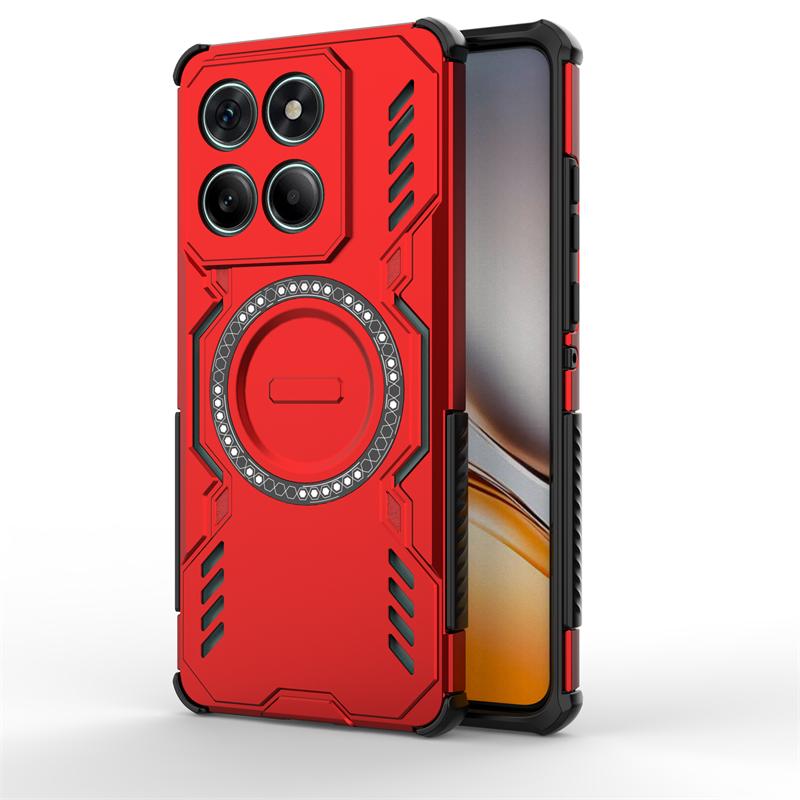 Hülle für Motorola Edge 60 Fusion Magnetische Adsorption Kabellose Ladeabdeckung Moto Edge 60 Fusion Hülle Für Moto Edge 60 Fusion Hülle Motorola Edge 60 Fusion rot